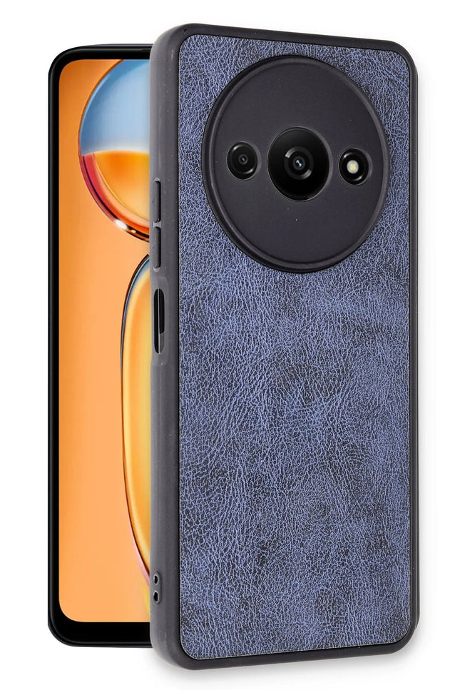 Xiaomi Redmi A3 4G Aras Deri Kapak Kılıf - Lacivert 2