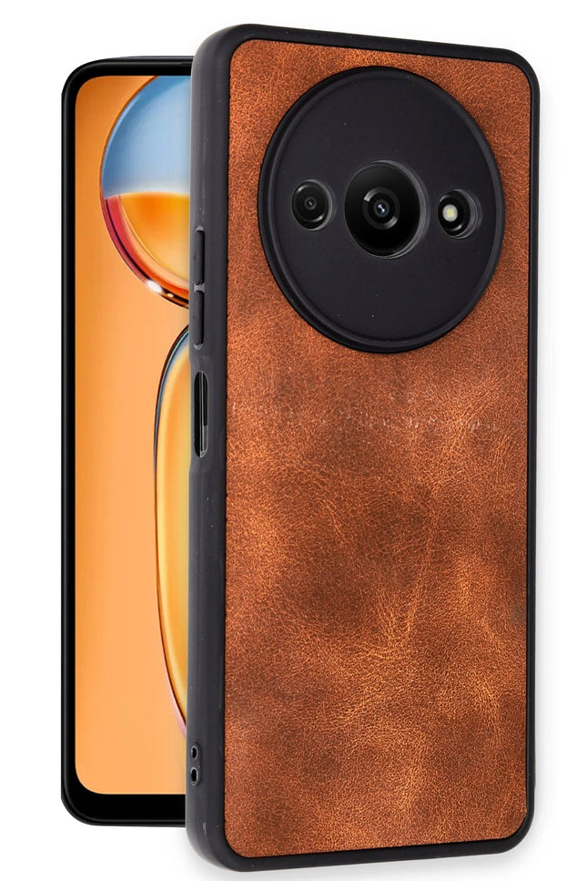 Xiaomi Redmi A3 4G Aras Deri Kapak Kılıf - Taba 2