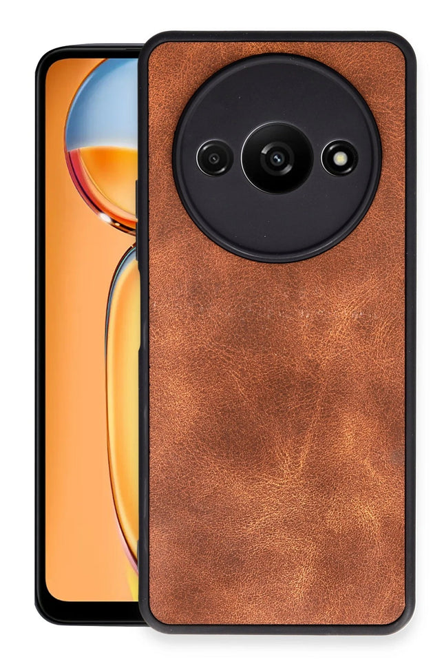 Xiaomi Redmi A3 4G Aras Deri Kapak Kılıf - Taba