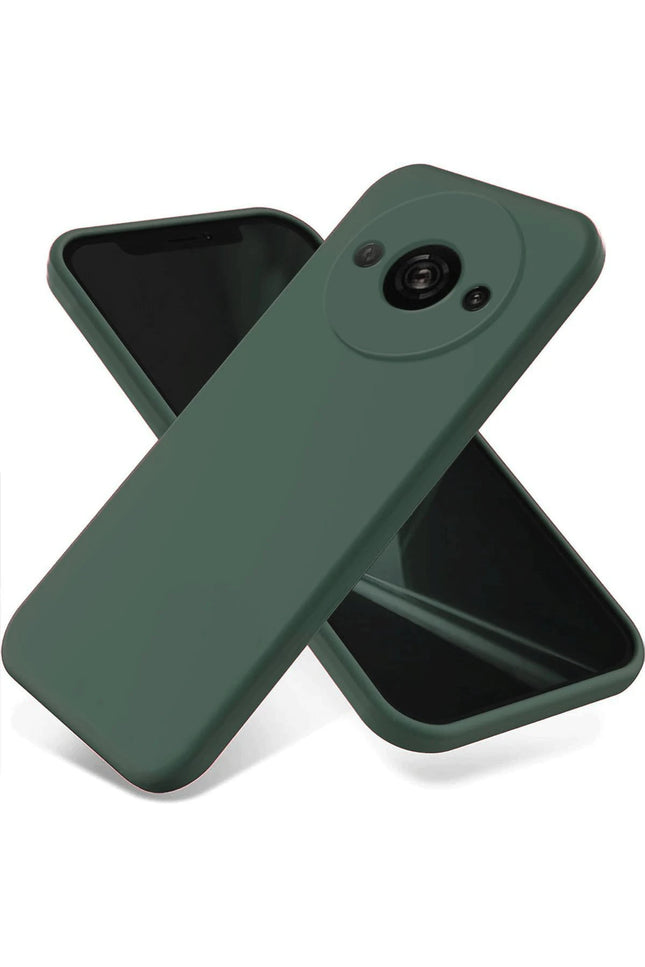 Xiaomi Redmi A3 4G First Silikon Kılıf - Koyu Yeşil