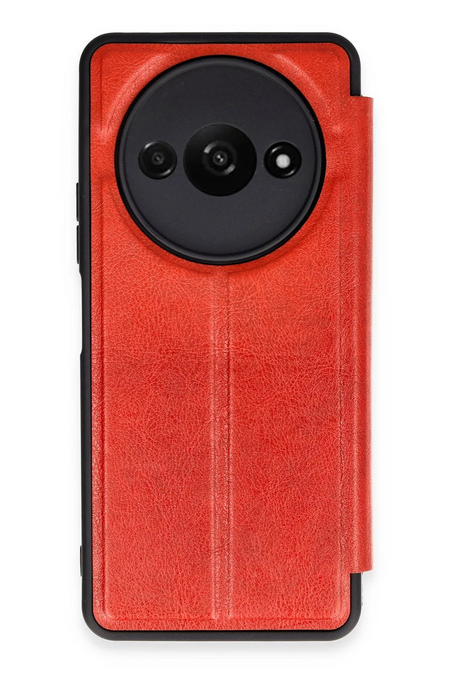 Xiaomi Redmi A3 4G Flip Cover Kılıf - Kırmızı
