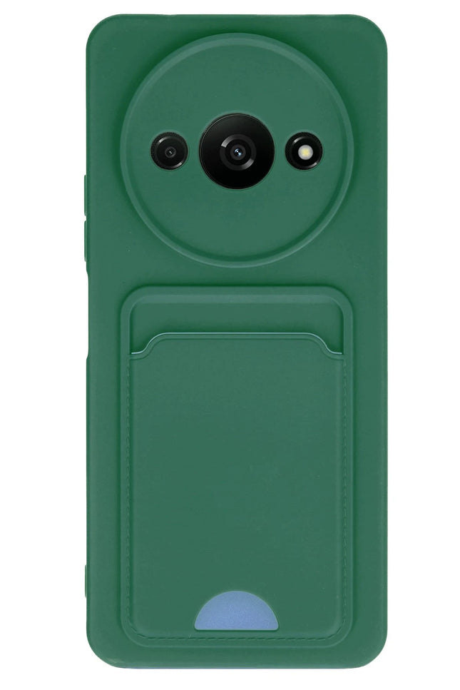 Xiaomi Redmi A3 4G Kelvin Kartvizitli Silikon Kılıf - Koyu Yeşil