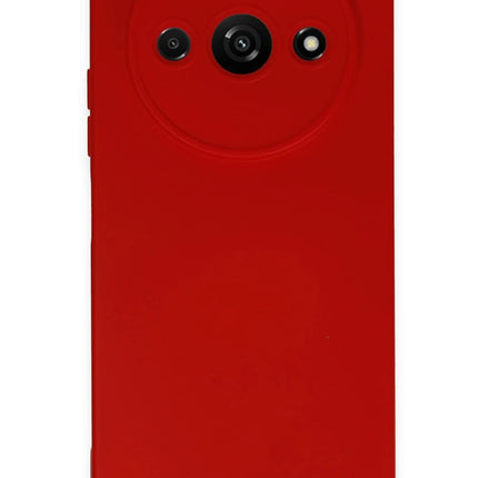 Xiaomi Redmi A3 4G Nano içi Kadife Silikon Kılıf - Kırmızı