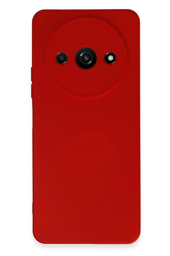 Xiaomi Redmi A3 4G Nano içi Kadife Silikon Kılıf - Kırmızı
