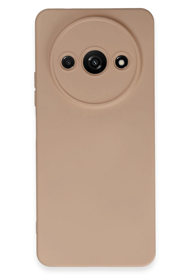 Xiaomi Redmi A3 4G Nano içi Kadife Silikon Kılıf - Pudra