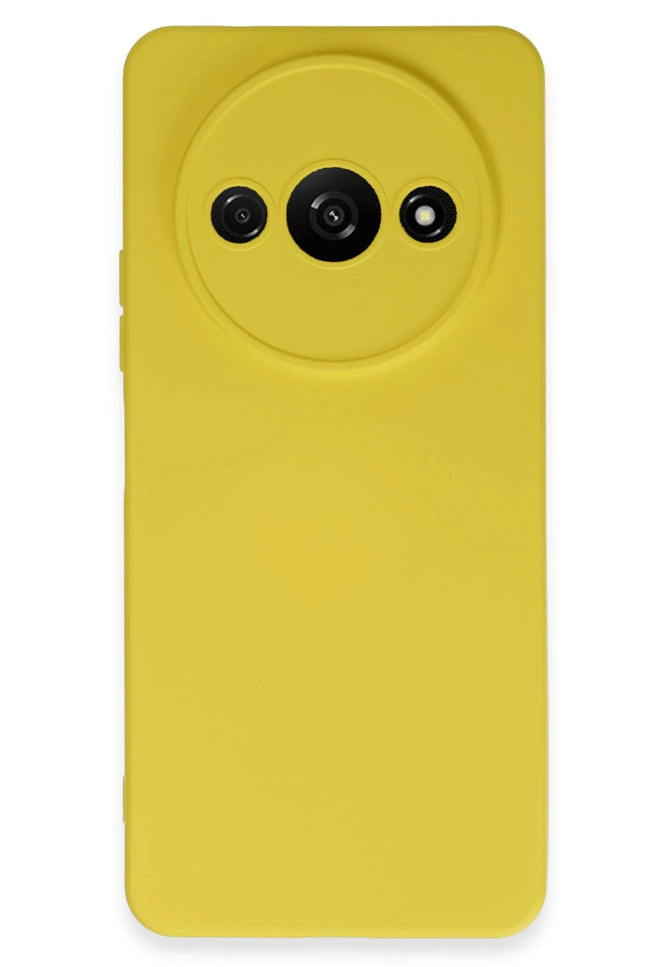 Xiaomi Redmi A3 4G Nano içi Kadife Silikon Kılıf - Sarı