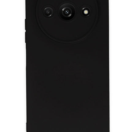 Xiaomi Redmi A3 4G Nano içi Kadife Silikon Kılıf - Siyah
