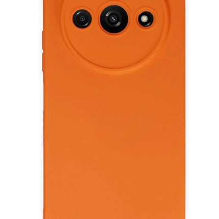 Xiaomi Redmi A3 4G Nano içi Kadife Silikon Kılıf - Turuncu