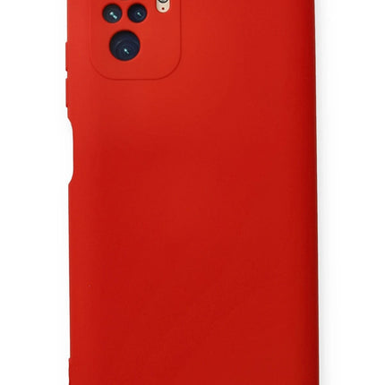 Xiaomi Redmi Note 10 Nano içi Kadife Silikon Kılıf - Kırmızı