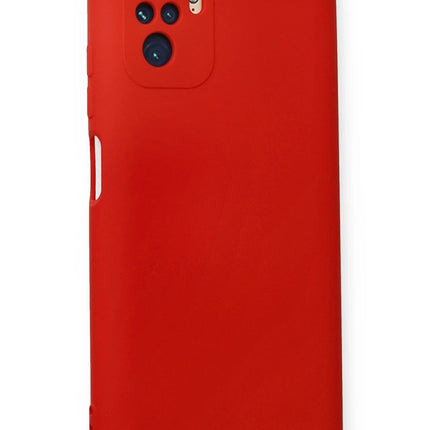 Xiaomi Redmi Note 10 Nano içi Kadife Silikon Kılıf - Kırmızı 2