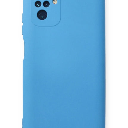 Xiaomi Redmi Note 10 Nano içi Kadife Silikon Kılıf - Mavi