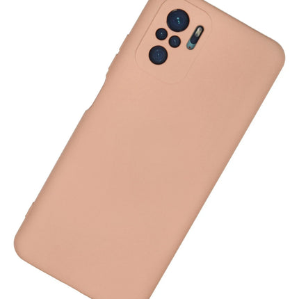 Xiaomi Redmi Note 10 Nano içi Kadife Silikon Kılıf - Pudra 2