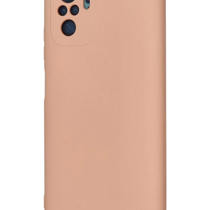 Xiaomi Redmi Note 10 Nano içi Kadife Silikon Kılıf - Pudra 3