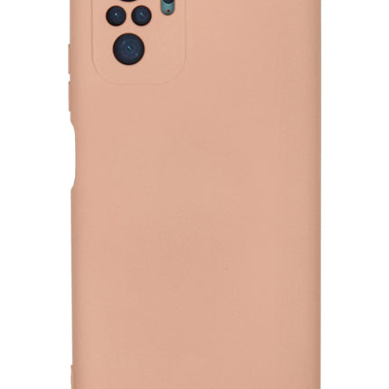 Xiaomi Redmi Note 10 Nano içi Kadife Silikon Kılıf - Pudra