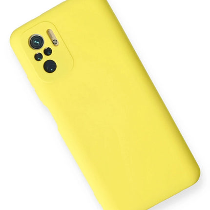 Xiaomi Redmi Note 10 Nano içi Kadife Silikon Kılıf - Sarı 3