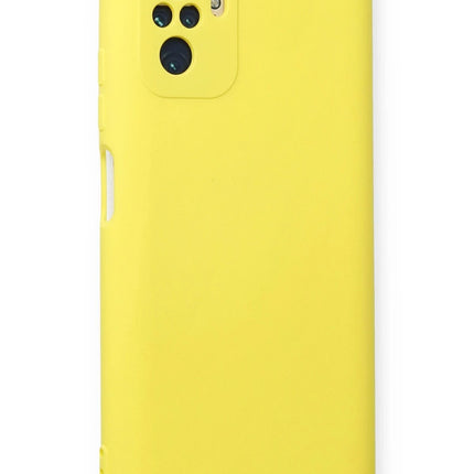 Xiaomi Redmi Note 10 Nano içi Kadife Silikon Kılıf - Sarı 2