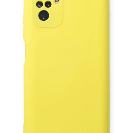 Xiaomi Redmi Note 10 Nano içi Kadife Silikon Kılıf - Sarı