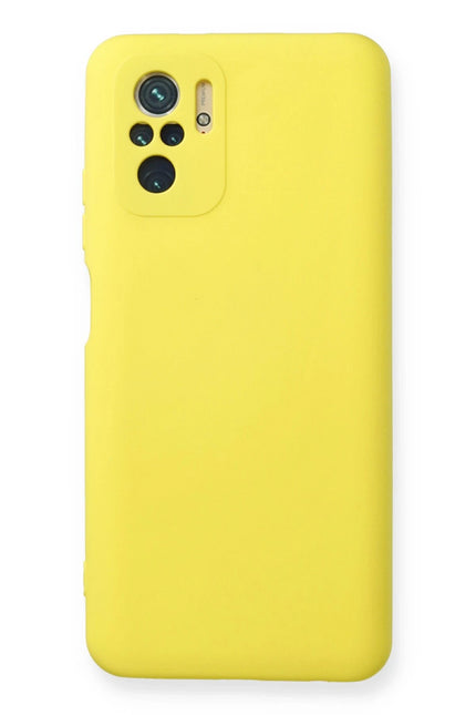 Xiaomi Redmi Note 10 Nano içi Kadife Silikon Kılıf - Sarı