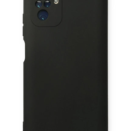 Xiaomi Redmi Note 10 Nano içi Kadife Silikon Kılıf - Siyah