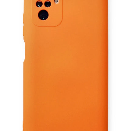 Xiaomi Redmi Note 10 Nano içi Kadife Silikon Kılıf - Turuncu