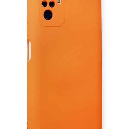 Xiaomi Redmi Note 10 Nano içi Kadife Silikon Kılıf - Turuncu 2