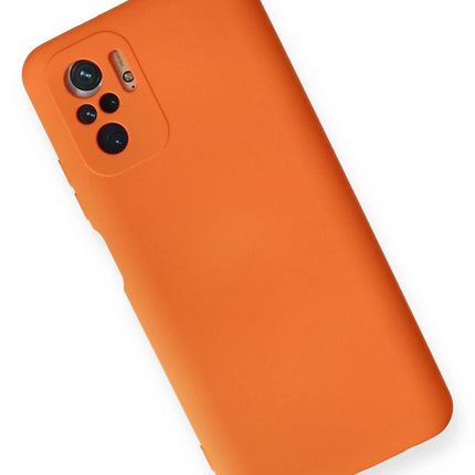 Xiaomi Redmi Note 10 Nano içi Kadife Silikon Kılıf - Turuncu 3