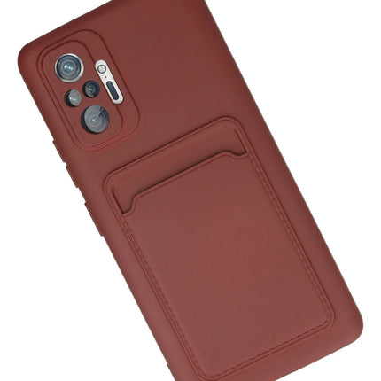 Xiaomi Redmi Note 10 Pro Kelvin Kartvizitli Silikon Kılıf - Bordo 3