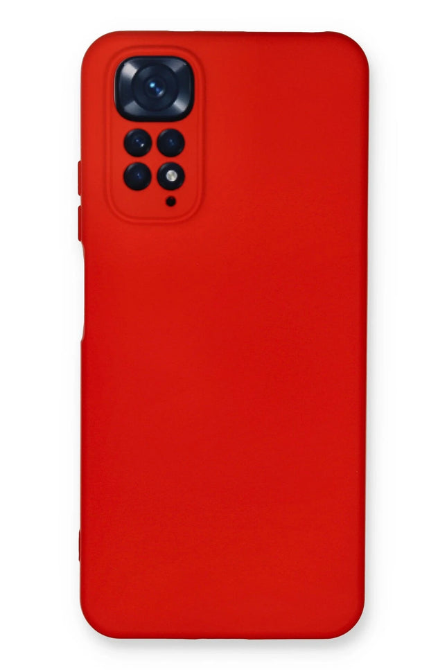 Xiaomi Redmi Note 11 Nano içi Kadife Silikon Kılıf - Kırmızı