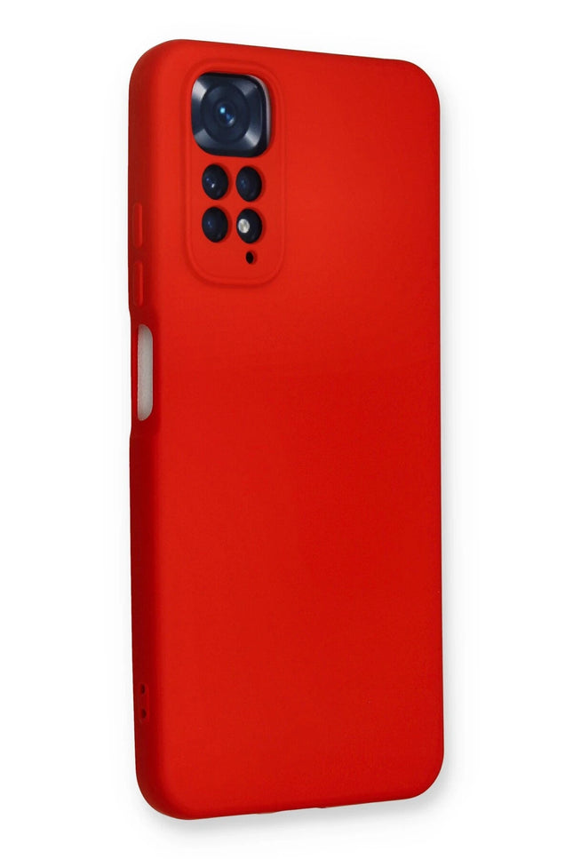 Xiaomi Redmi Note 11 Nano içi Kadife Silikon Kılıf - Kırmızı 2