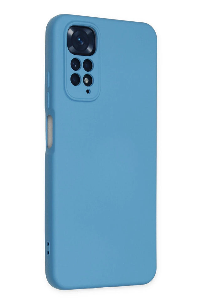 Xiaomi Redmi Note 11 Nano içi Kadife Silikon Kılıf - Mavi 2