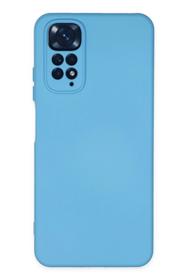 Xiaomi Redmi Note 11 Nano içi Kadife Silikon Kılıf - Mavi