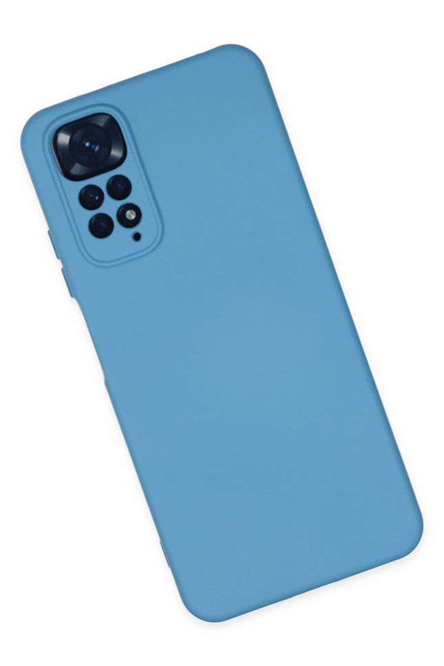 Xiaomi Redmi Note 11 Nano içi Kadife Silikon Kılıf - Mavi 3