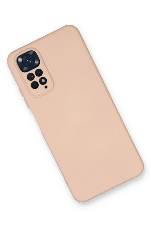 Xiaomi Redmi Note 11 Nano içi Kadife Silikon Kılıf - Pudra 3