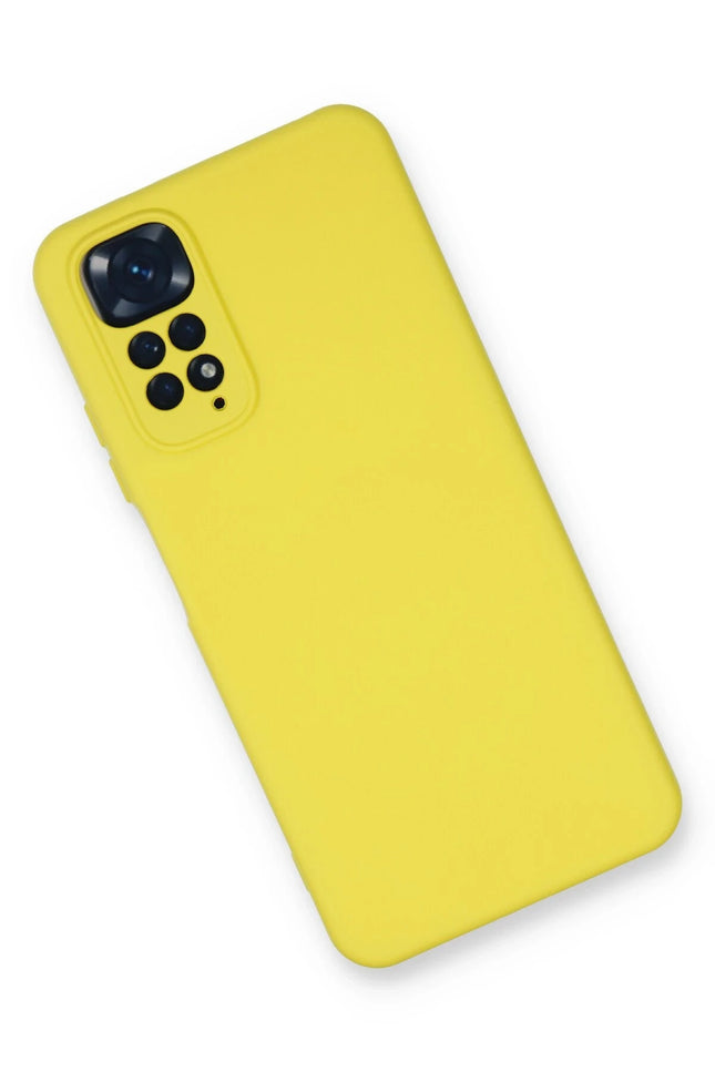 Xiaomi Redmi Note 11 Nano içi Kadife Silikon Kılıf - Sarı 3