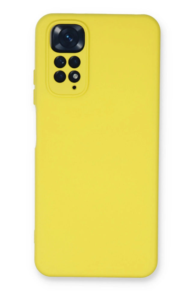 Xiaomi Redmi Note 11 Nano içi Kadife Silikon Kılıf - Sarı