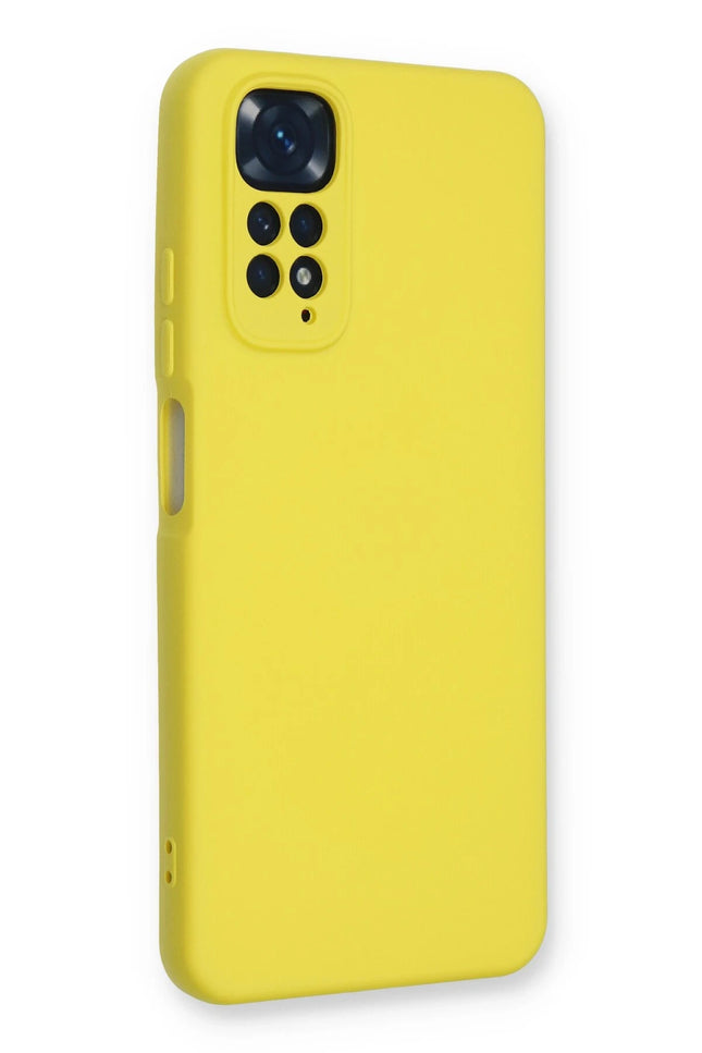 Xiaomi Redmi Note 11 Nano içi Kadife Silikon Kılıf - Sarı 2