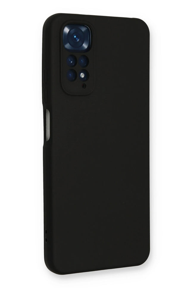 Xiaomi Redmi Note 11 Nano içi Kadife Silikon Kılıf - Siyah 2
