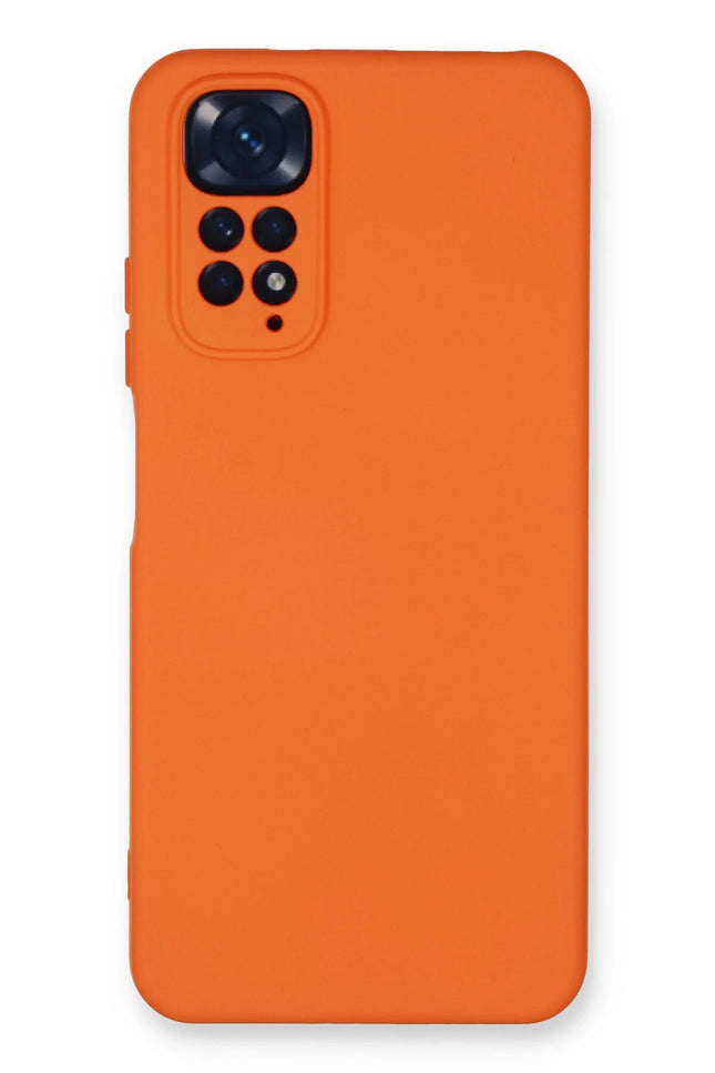 Xiaomi Redmi Note 11 Nano içi Kadife Silikon Kılıf - Turuncu