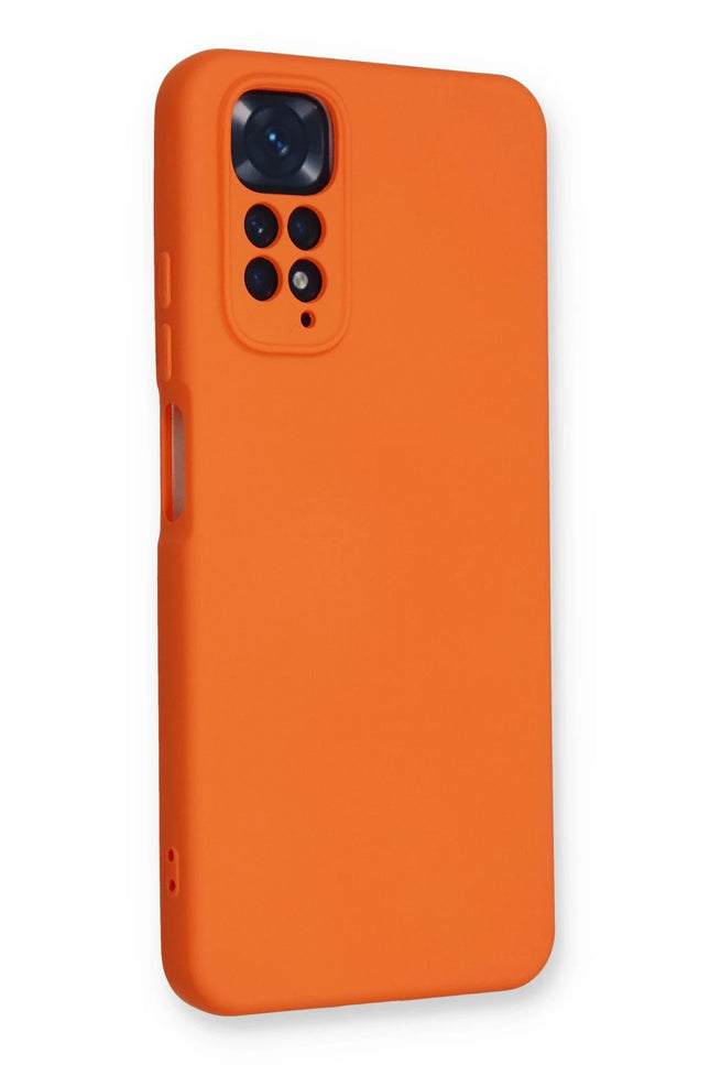 Xiaomi Redmi Note 11 Nano içi Kadife Silikon Kılıf - Turuncu 2