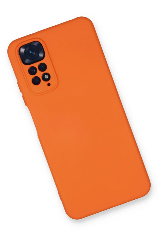 Xiaomi Redmi Note 11 Nano içi Kadife Silikon Kılıf - Turuncu 3
