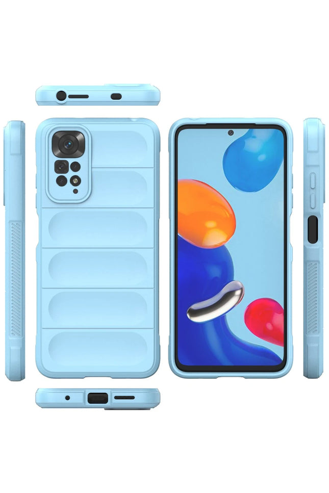 Xiaomi Redmi Note 11 Optimum Silikon Kılıf - Sky Blue 3