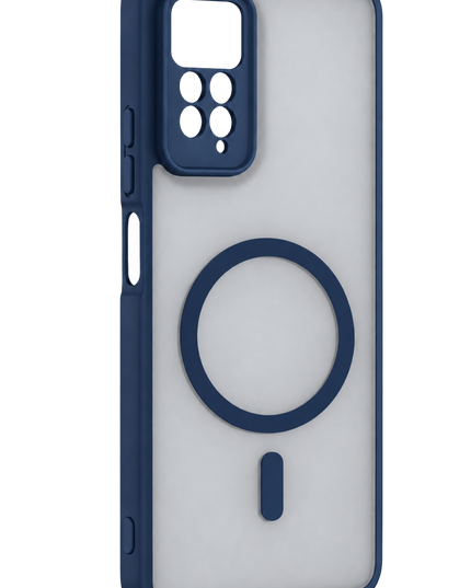 Xiaomi Redmi Note 11 Pro Loji Magsafe Kapak Kılıf - Mavi