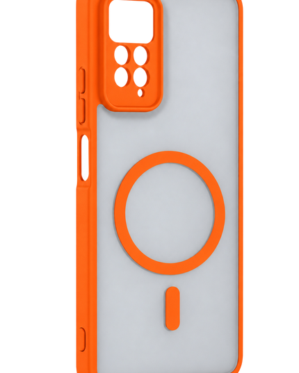 Xiaomi Redmi Note 11 Pro Loji Magsafe Kapak Kılıf - Turuncu