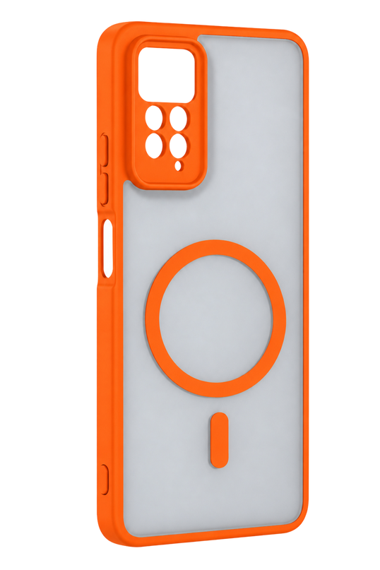 Xiaomi Redmi Note 11 Pro Loji Magsafe Kapak Kılıf - Turuncu