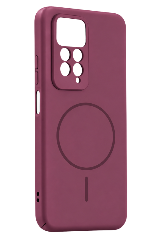 Xiaomi Redmi Note 11 Pro Mika PC Magsafe Kapak Kılıf - Bordo