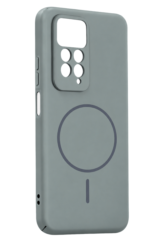 Xiaomi Redmi Note 11 Pro Mika PC Magsafe Kapak Kılıf - Gri