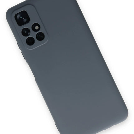 Xiaomi Redmi Note 11T Nano içi Kadife Silikon Kılıf - Gri 3