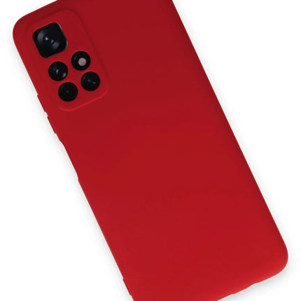 Xiaomi Redmi Note 11T Nano içi Kadife Silikon Kılıf - Kırmızı 3