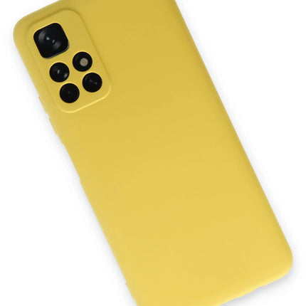 Xiaomi Redmi Note 11T Nano içi Kadife Silikon Kılıf - Sarı 3