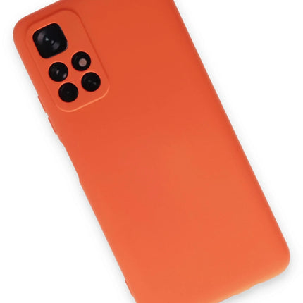 Xiaomi Redmi Note 11T Nano içi Kadife Silikon Kılıf - Turuncu 3